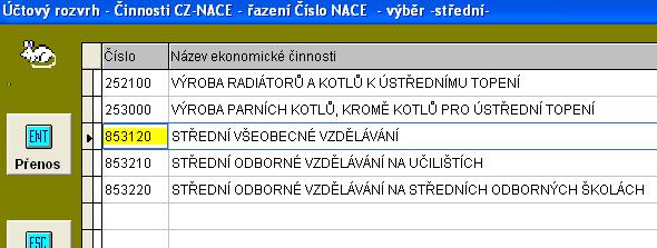 Pokud ponecháte kód = 0, neurčíte vaši činnost. Vygenerovaný XML soubor půjde načíst do EPO zcela bez problémů. Má to jeden drobný zádrhel.