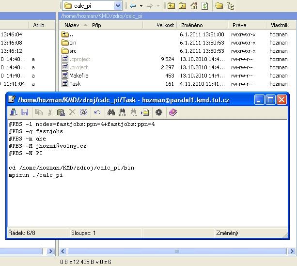 Editace souboru - krok 3 (Windows) ve WinSCP pomocí nástroje na