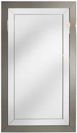 Facettenleisten, Breite 7 cm Mirror with silver polished bevelled slats, width 7 cm 80 x 60