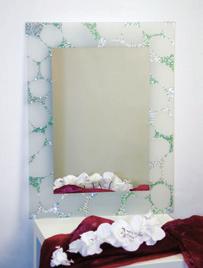 decoration: Structured glass base ANDROMEDA Zrcadlo, s
