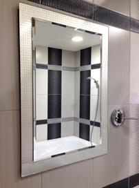 bílé Spiegel, mit Swarovski-Steinen, Weiss Mirror, with