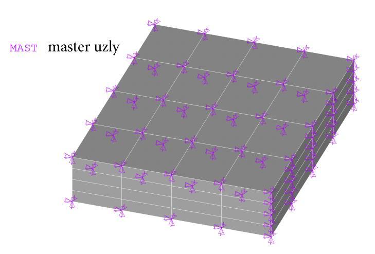 Obr. 33: Model distančního dílu s definovanými master
