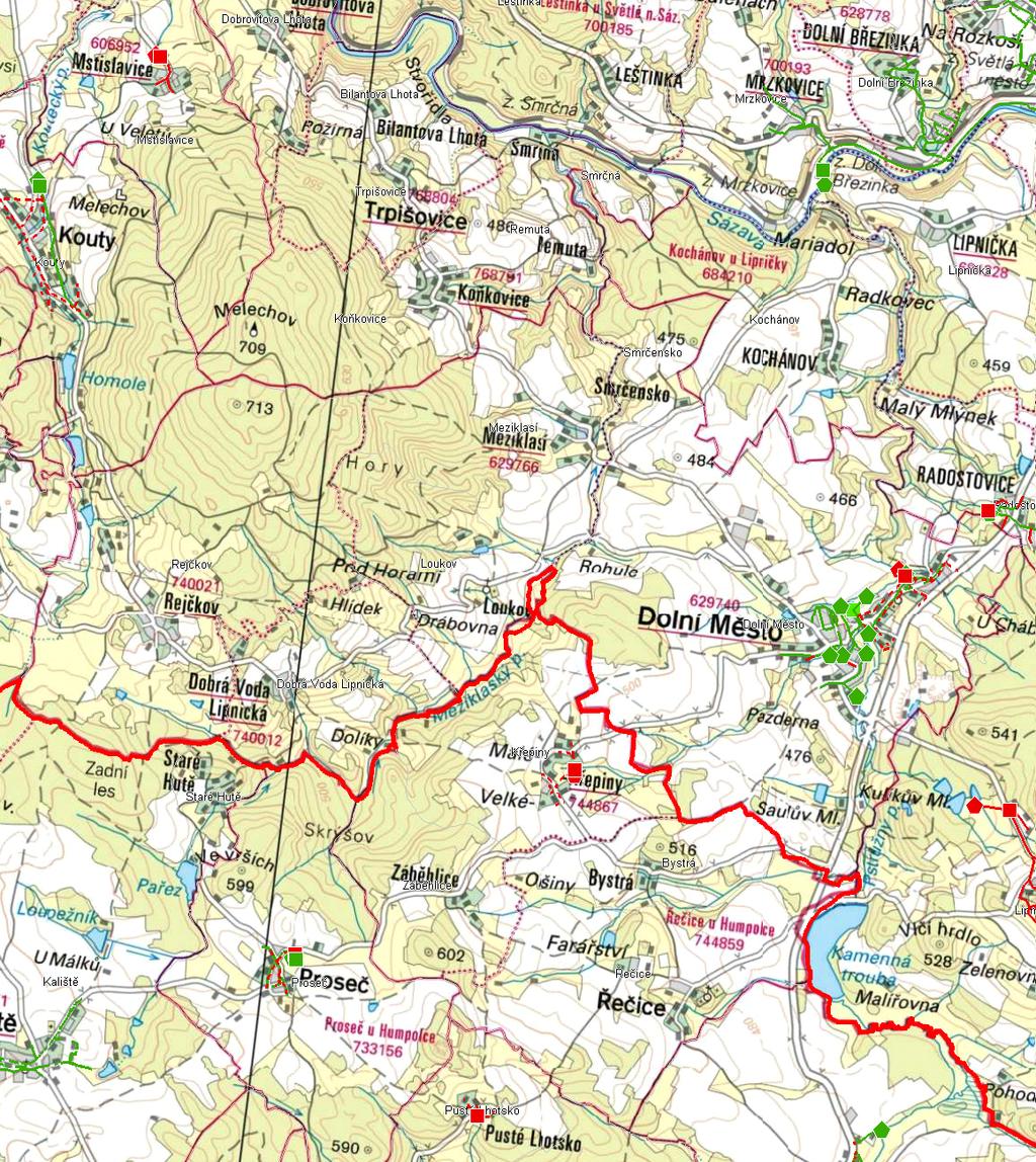 Plán rozvoje vodovodů a kanalizací Kraje Vysočina MAPA - KANALIZACE Trasování sítí, lokalizace ČOV, čerpacích stanic, výústí,