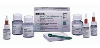 Ketac-Cem Radiopaque Skloionomerní, fixační cement pro inleje, onleje, korunky, můstky, kořenové čepy, dlahy a