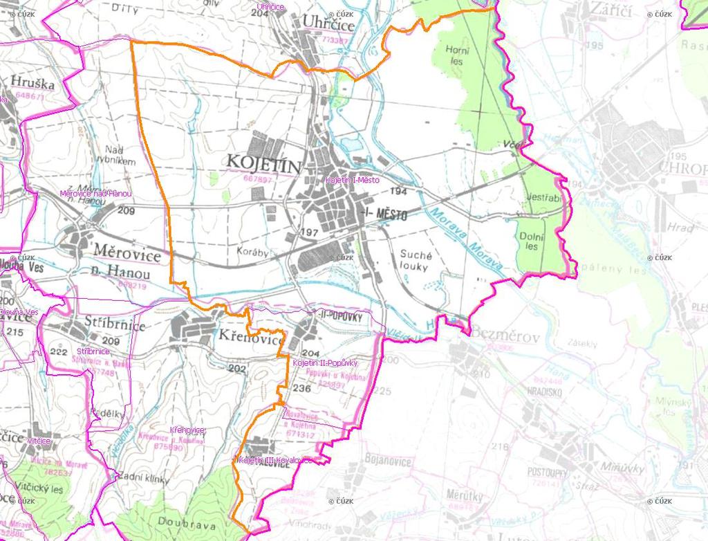 A. NÁZEV OBCE Název části obce (ZSJ): Mapa A: Území obce Přehledová mapka Kód části