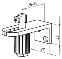 25 40 40 Vedení Vedení lankem Typy vodítek pro žaluzie vedené lankem (Cetta 35, Cetta 50, Cetta 65, Cetta 80, Cetta 80-Flexi, Setta 65, Setta 90, Zetta 70, Zetta 90) Vodítko lanka rohové, 25-46 mm