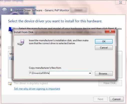 Vyberte možnost Let me pick from a list of device drivers on my computer (Vybrat ze seznamu ovladačů zařízení v počítači). 10.