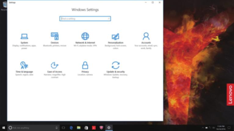 Kapitola 2. Zahájení používání systému Windows 10 Nastavení Nastavení vám umožní dělat jednoduché úlohy.