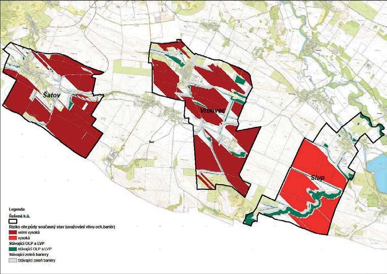 Obr. 17 Míra rizika ohrožení zavedení vlivu ochranných bariér současný stav.