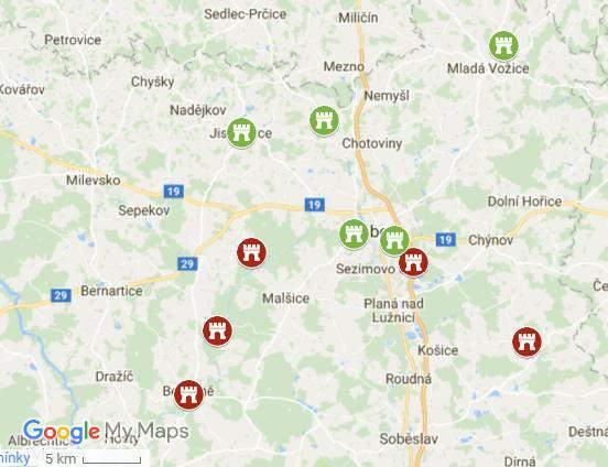 13. Přístupnost památek podle jednotlivých druhů postižení V následující kapitole rozdělím veřejnosti přístupné památky na přístupné a nepřístupné pro osoby s mentálním, zrakovým a sluchovým