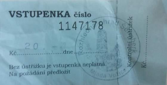 Příloha A3 - Vstupenka na