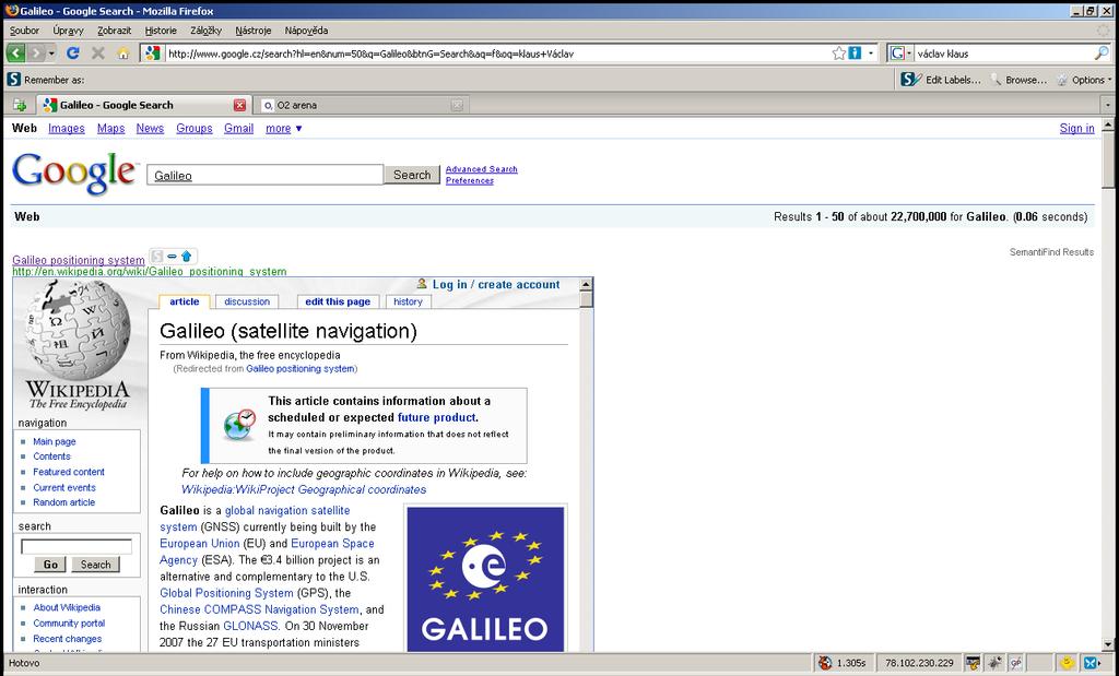 Semantifind Rozšíření prohlížeče Firefox Vilém Sklenák (VŠE FIS