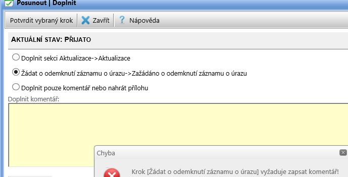 Klikněte na záložku Úvod, vyhledejte formulář a klidněte na ID akce. 8.