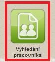 3.2 Vyhledávání údajů Po přihlášení stiskněte ikonu vyhledání pracovníka.