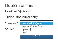 3.7.2.2. Cena Základní cena - zobrazí se částka ceníková (domluvená). Nabízí se možnost úpravy této ceny tlačítkem "Akce" umístěným vedle finanční částky.