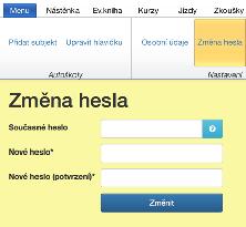11.2.Nastavení 11.2.1.Osobní údaje Umožní úpravu osobních údajů administrátora. 11.2.2.Změna hesla Umožní změnit si přístupové heslo pro přihlášení do aplikace. 11.2.3.Místní nastavení 11.2.3.1. Zapnout ajax Zapnutím ajaxu se při používání aplikace (klikání na tlačítka a podobně) nenačítá celá stránka znovu, ale načtou se pouze potřebné části.