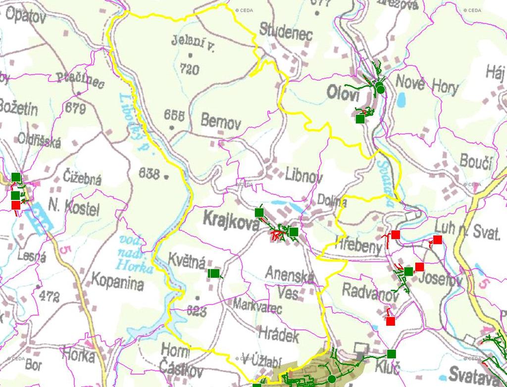 E. KANALIZACE A ČOV E.1 ZÁKLADNÍ ÚDAJE Rok: Základní parametry: Ozn.: Jednotky: 22 25 21 215 Počet všech obyv. napoj. na kanal. Nk obyvatel 57 Počet obyv. napojených na ČOV Ncov obyvatel 64 Spec.