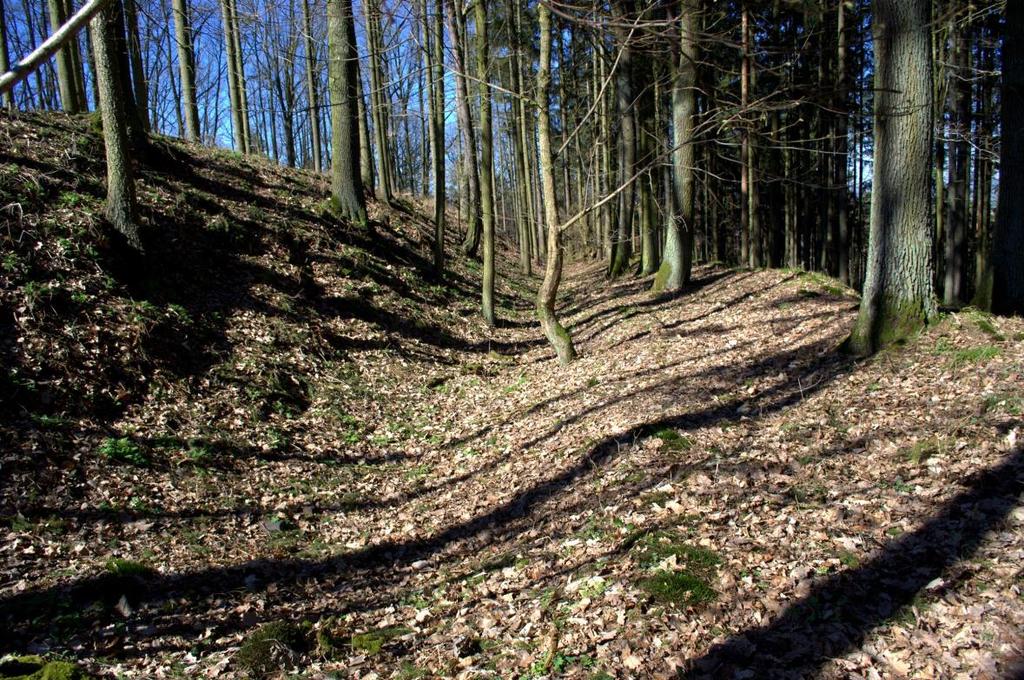 29. Příkop mezi dvojicí valů mezi vnitřním a