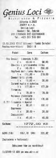 A to je škoda, neboť za nenápadným podloubím přímo u hlavní silnice se ukrývá skutečná chlouba Žebráku restaurant Genius Loci.