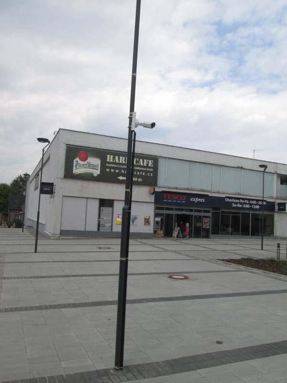 KAMEROVÉ BODY 26-27 KINO CENTRUM Kamerový bod kino Centrum se nachází na tř.těreškovové 2234/24. Dvě IP kamery monitorují prostor u kina Centrum.