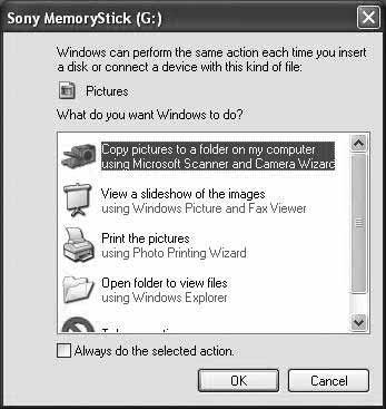 Krok 2: Propojení fotoaparátu a počítače Krok 3-A: Kopírování snímků do počítače 2 Víceúčelový konektor 1 Ke konektoru USB Kabel víceúčelového konektoru V systému Windows XP se na obrazovce počítače