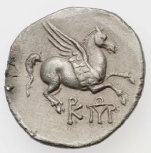 Kat. č.: IV/10 Objekt: drachma (?), Korkýra Datace: 248-229 př. n. l.