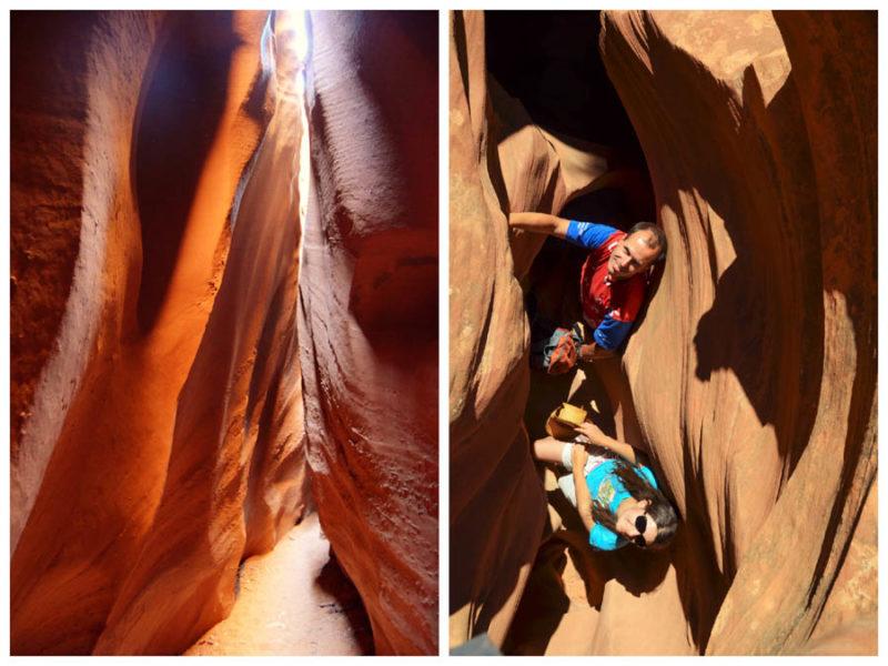 3) Slotové kaňony, Grand Staircase-Escalante Tohle určitě není nic pro objemnější američany. Nejužší místo kaňonu má jen 8 palců (něco přes 20 cm).