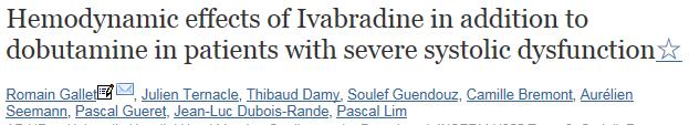Cíl TF < 110/min -9 pacientů v KŠ léčených dobutaminem - ivabradine 2x5mg - snížení TF -18 ± 11/min -