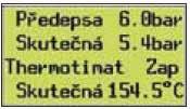 Ruční spuštění a vypnutí parního vyvíječe vypínaného jednotkou Thermotimat spuštění - jednou stiskněte tlačítko 1 (OK) bliká pole Thermotimat ZAP - jednou stiskněnte tlačítko 5