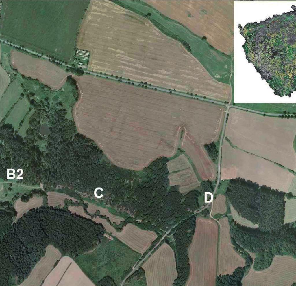 1. Table 1. Brief characteristics of the most frequently visited sites, for locations see Fig. 1. Lokalita Locality 28 Charakteristika Characteristics A strmá stráň zarostlá různými druhy dřevin, v keřovém patru převládají trnky; v současné době prakticky chybí otevřené biotopy (obr.