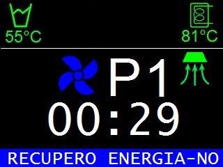 Doporučuje se neotevírat dvířka během rekuperace; pomůže se tím úspoře elektrické energie.
