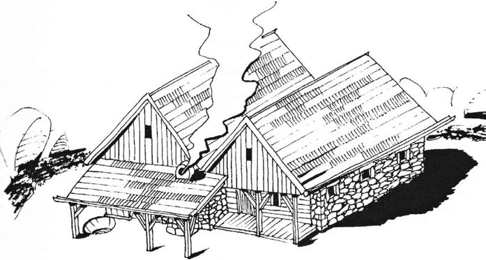 Archeologie Rekonstrukce kovárny ze Sezimova Ústí před zánikem r.