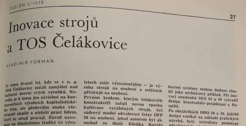 (1977 1990) Provozní grafika strojů (8 článků)