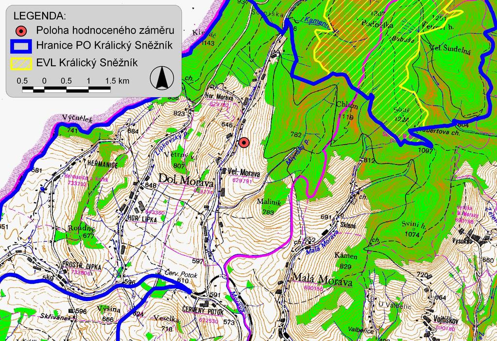 cesta P9 1545 m, cesta P10a 225 m, cesta P10b 186 m, cesta P11b 166 m. Cesty mají navržen kryt z asfaltobetonu, krajnice jsou zpevněny zhutněným štěrkem.