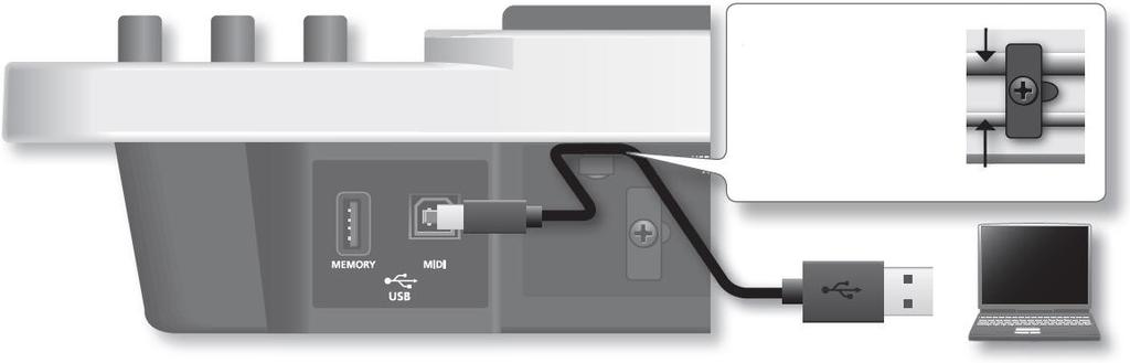 Připojení k počítači přes USB Propojíte-li nástroj s počítačem (běţně dostupným) USB kabelem konektor USB-MIDI na zadním panelu OCTAPADu, můţete provádět následující MIDI operace.