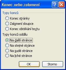 3 Vkládání konců 3.
