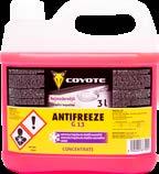 st. 9 Coyote Antifreeze nemrznoucí směs do chladičů D/F READY -30 C Moderní chladicí kapalina na bázi ethylenglykolu obsahující organické inhibitory koroze, bez silikátů.