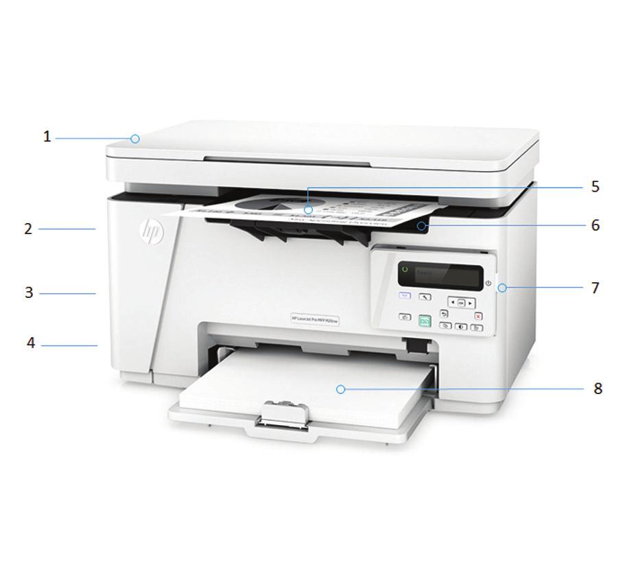 Představení produktu Multifunkční tiskárna HP LaserJet Pro M26nw. Plochý skener podporuje papír formátu až 26 x 297 mm 2. HP eprint, Google Cloud Print, certifikace Mopria, tisk Wireless Direct 3.