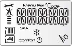 OVLÁDÁCÍ PANEL KOTLE 1. Displej 2. Tlačítko on/off 3. Tlačítko esc (zpět při nastavení) 4. Volič teplota topení / volba parametrů při programování 5.