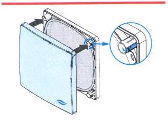 Vnitřní kryt Flair Podmínky Ventilátor je vypnutý pomocí regulátoru. Horní díl vnitřního krytu je odstraněný (viz kapitola 6.1).