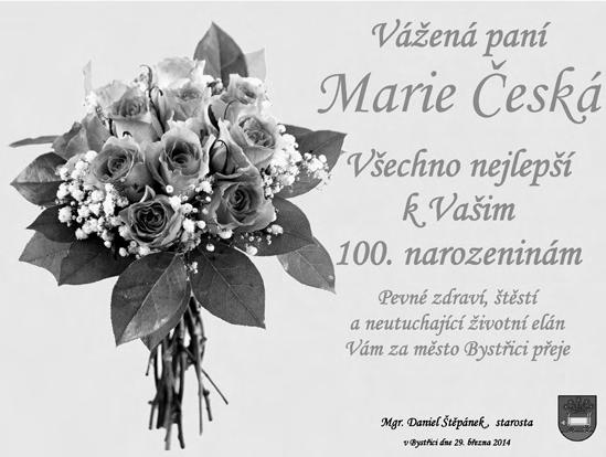 ZPRÁVY Z RADNICE 11 Ob anská komise informuje V m síci b eznu oslavili významné jubileum tito ob ané: Josef e ák Ji ín 70 let Josef Koreš Byst ice 75 let Zde ka Mazourová Byst ice 75 let Zden k