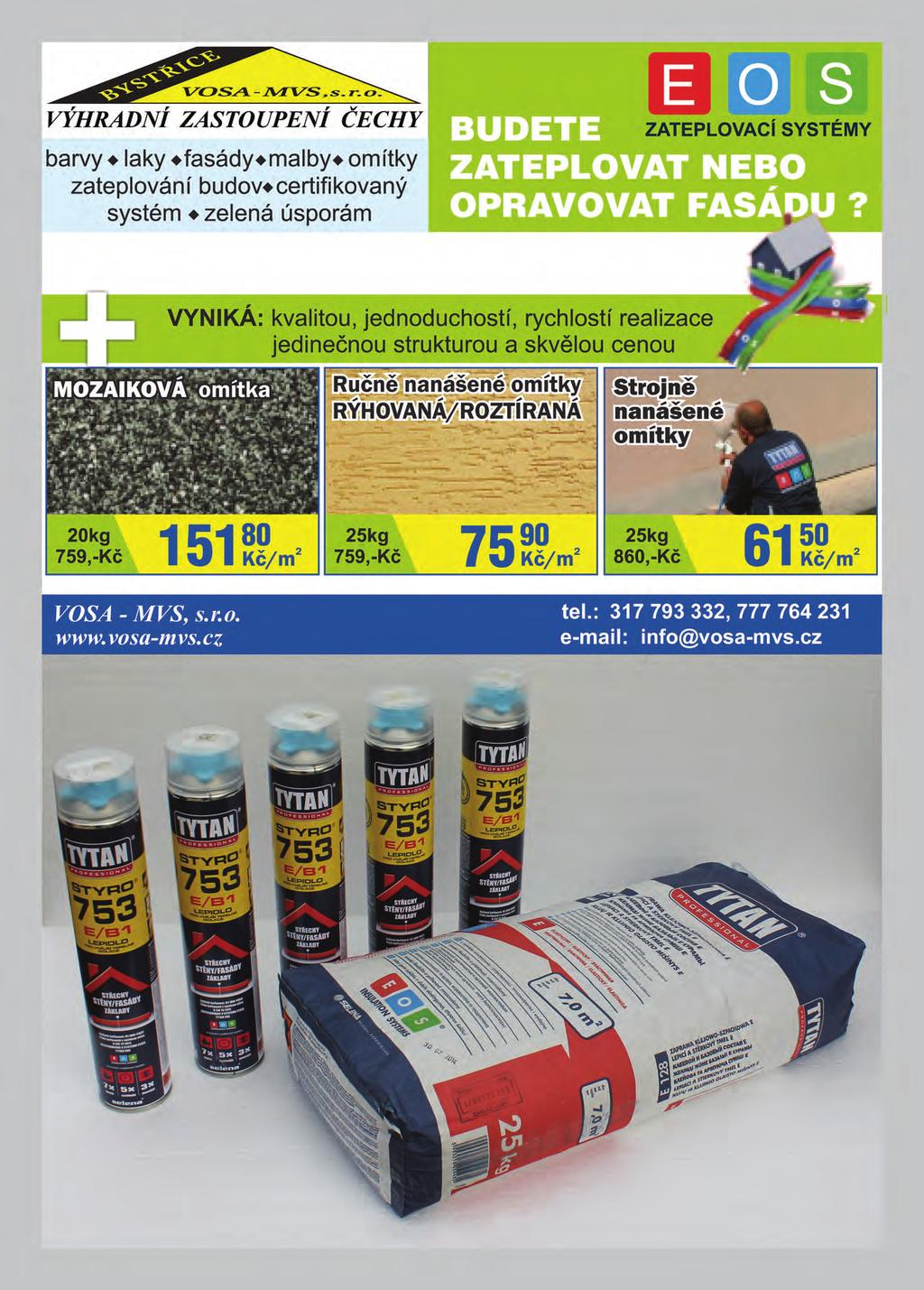 Nabízíme certifikovaný fasádní a zateplovací systém s nejmodern jší metodou strojn nanášených šlecht ných pastovitých omítek.