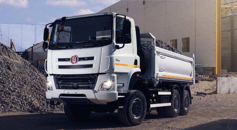 6.3.2 Nákladní automobil TATRA T158-8P6R33.341 6x6.2 Nákladní automobil s pohonem 6x6 a třístrannou sklápěcí korbou disponuje dostatečnou užitnou hmotností.