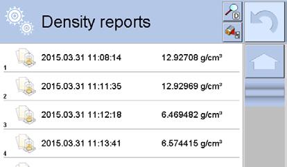 <Density reports>.
