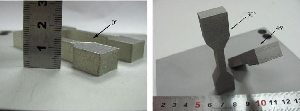2.5.5 Vliv orientace tisku (building direction) zkušebního vzorku na mechanické vlastnosti Anizotropii mechanických vlastností, což znamená nestejnosměrné mechanické vlastnosti v různých směrech