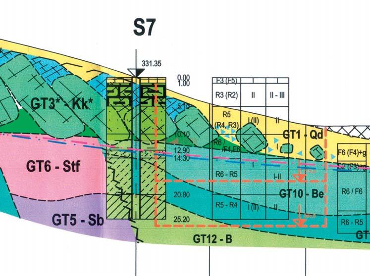začátku hloubeného tunelu, jehož stavební jáma ale v té době ještě nebyla provedena. 3.3 Protiražby dvoukolejného tunelu Dne 22. 6.
