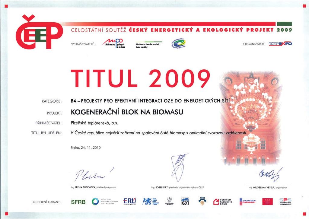 Partnership and Cooperation on Integrated Municipal Waste Disposal in the Pilsen region Putting into operation of the second biomass drier duben 2010 XVI.