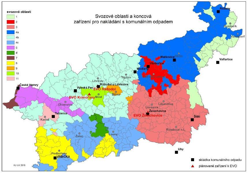 Náklady a svozy SKO v ÚK 9 Zdroj -