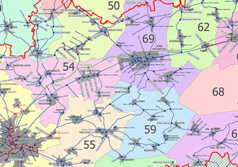 Mapa 7 - Integrovaný dopravní systém Olomouckého kraje v území MAS Moravská brána Zdroj: IDSOK, 2014 Hlavní závěry analýzy: Podíl osobní automobilové dopravy v území narůstá.