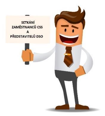 7 Setkání v průběhu projektu Při realizace projektu bude průběžně docházet k setkávání mezi zaměstnanci CSS, představiteli smluvních DSO a zástupci projektového týmu Svazu měst a obcí ČR.